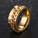 Bague anti stress homme or