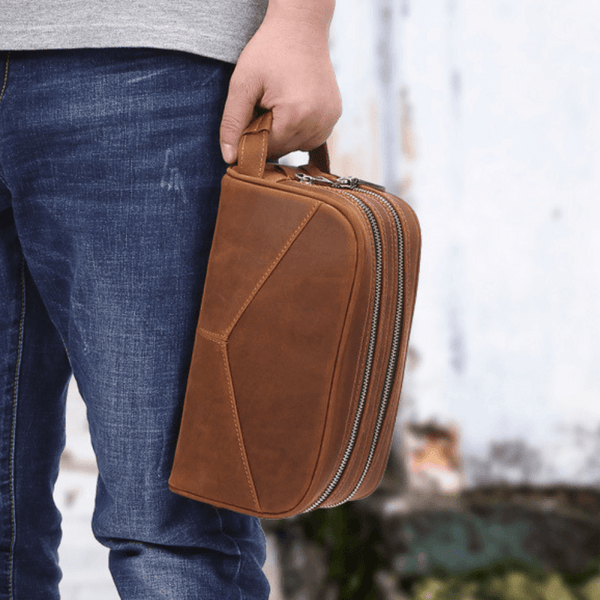 Maroquinerie homme luxe : la trousse de toilette homme en cuir - Ober  Pfaffelbachen