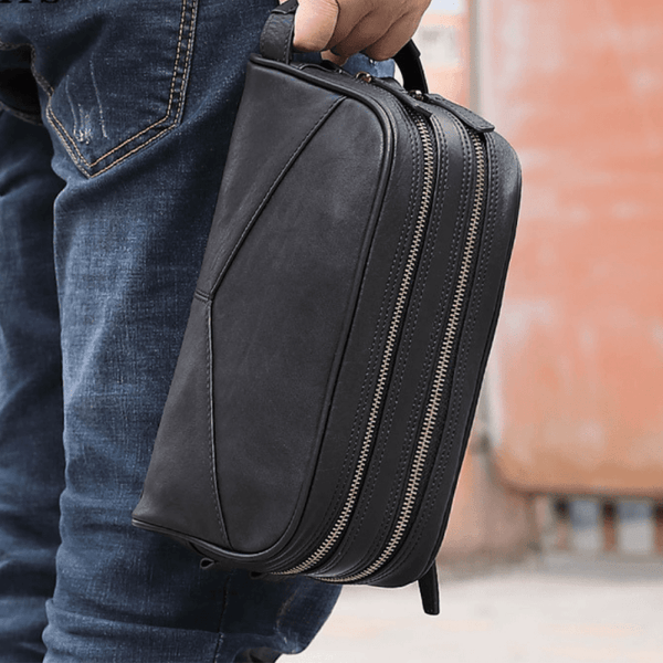 Trousse de Toilette Cuir Homme Luxe