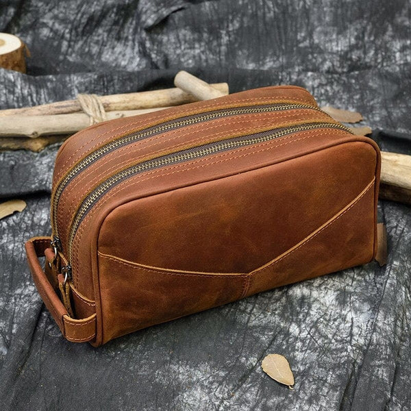 Trousse de toilette de luxe en cuir – La Boutique Des Hommes