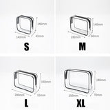 Dimensions des trousses de toilette transparentes pour avion