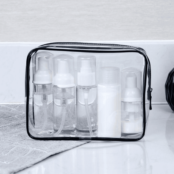 Trousse de Toilette Transparente Vide de Voyage pour Liquides Kit