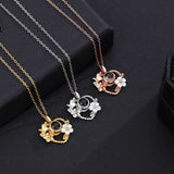 Collier photo personnalisé floral