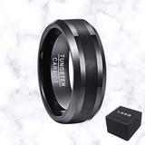 BAGUE EN TUNGSTÈNE NOIR LBDH homme