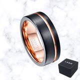 BAGUE EN TUNGSTÈNE OR INFINI LBDH homme