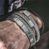 bracelets-homme-jonc-romain-acier-argent
