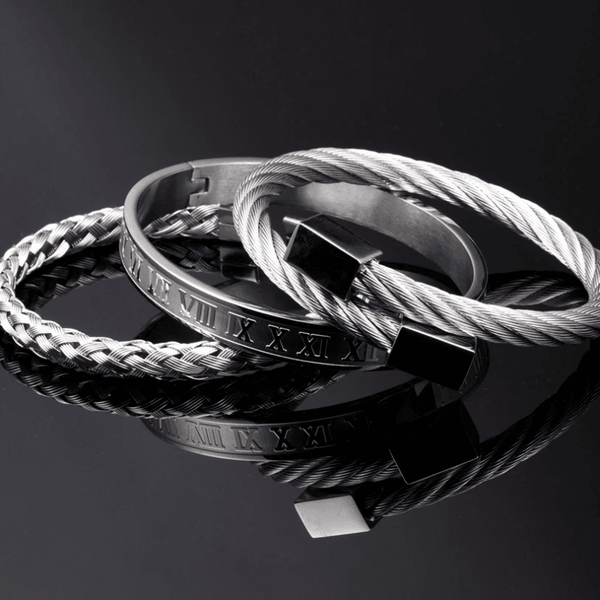 bracelets-homme-jonc-romain-acier-argent