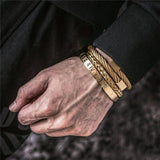 bracelets-homme-jonc-romain-acier-or