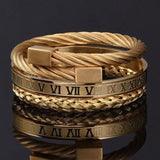 bracelets-homme-jonc-romain-acier-or