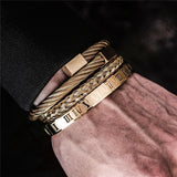 bracelets-homme-romain-acier-or