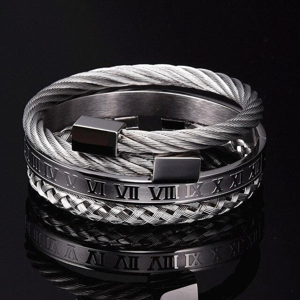 bracelets-homme-jonc-romain-acier-argent