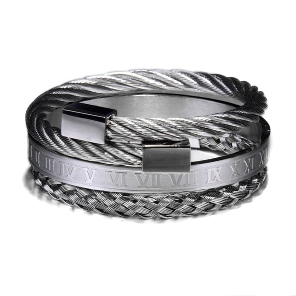 bracelets-homme-jonc-romain-acier-argent