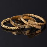 bracelets-homme-jonc-romain-acier-or