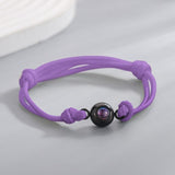 Bracelet photo projection mauve