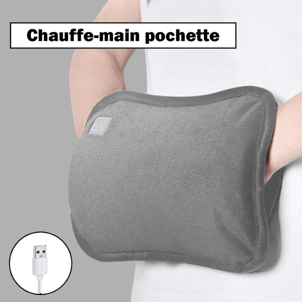 Chauffe-main pochette électrique gris