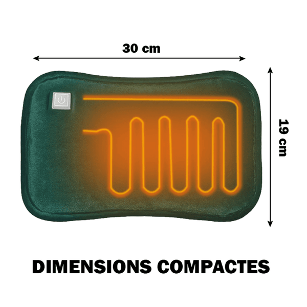 Chauffe-main pochette électrique vert