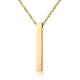 COLLIER À GRAVER EN ACIER INOXYDABLE LBDH homme