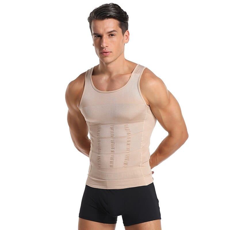 tee shirt homme gainant beige