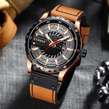 montre-homme-cuir-acier-quartz