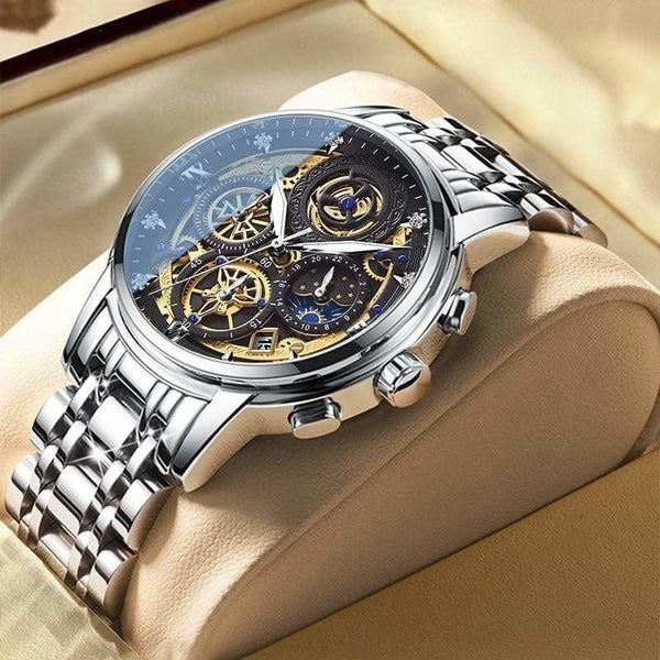 montre-homme-acier-waterproof-lune-quartz